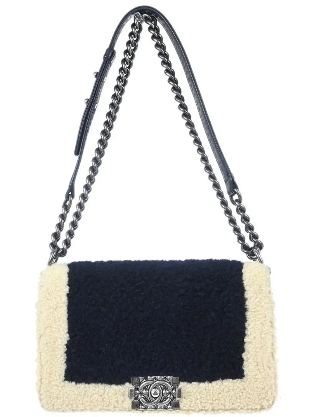 Boy Chanel Navy Shearling